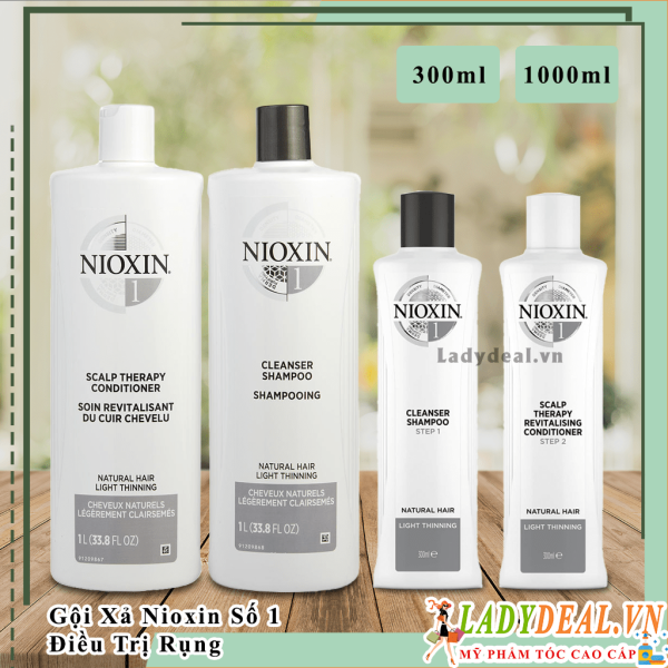 Dầu Gội Xả Chống Rụng Kích Thích Mọc Tóc Nioxin Số 1 Nhiều Dung Tích 300ml - 1000ml