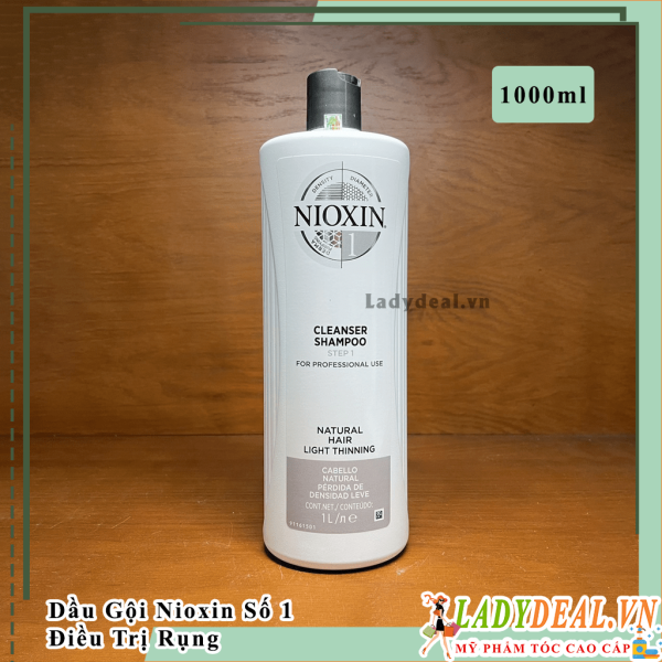 Dầu Gội Chống Rụng Kích Thích Mọc Tóc Nioxin Số 1 - 1000ml