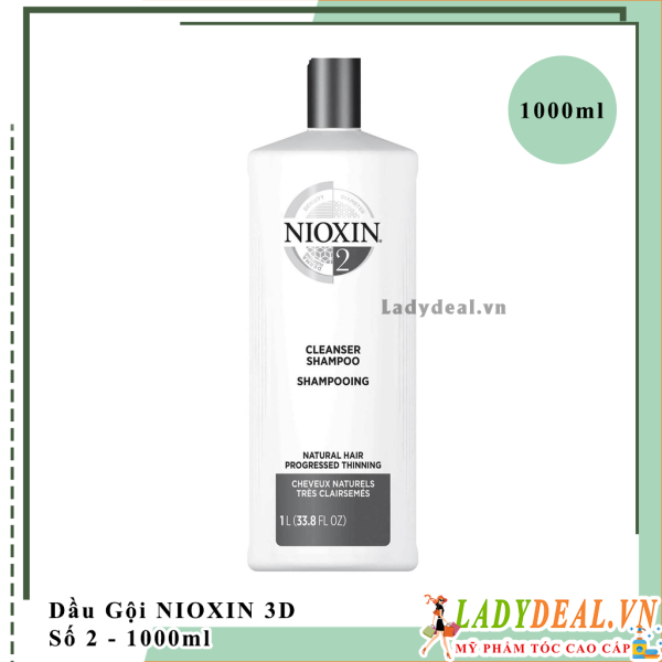 Dầu Gội Chống Rụng Kích Thích Mọc Tóc Nioxin Số 2 - 1000ml