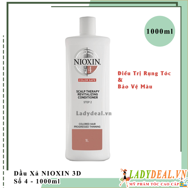 Dầu Xả Chống Rụng Kích Thích Mọc Tóc Nioxin Số 4 - 1000ml