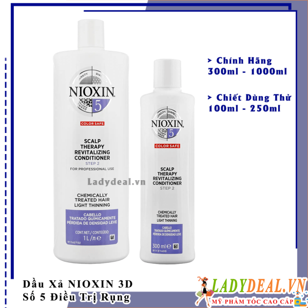 Dầu Xả Chống Rụng Kích Thích Mọc Tóc Nioxin Số 5 - 300ml - 1000ml