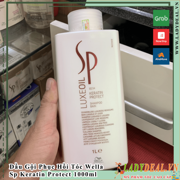 Dầu Gội Phục Hồi Tóc Hư Tổn Wella Sp Luxe Keratin | Chính Hãng - 1000ml