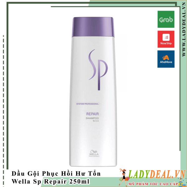 Dầu Gội Phục Hồi Tóc Hư Tổn Wella Sp Repair 250ml