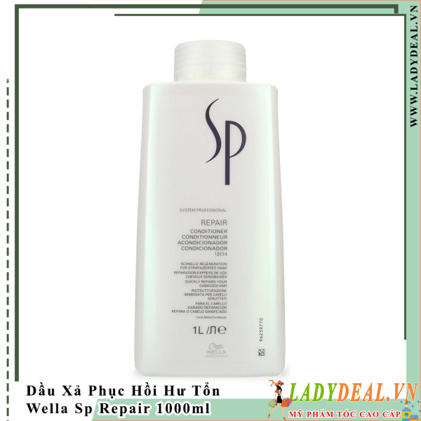 Dầu Xả Phục Hồi Tóc Hư Tổn Wella Sp Repair 1000ml