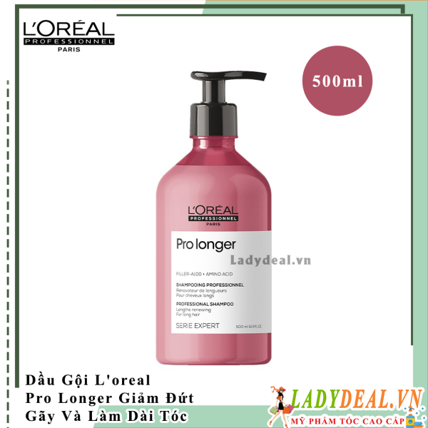 Dầu Gội L'oreal Pro Longer Giảm Đứt Gãy và Làm Dài Tóc Chính Hãng 500ml