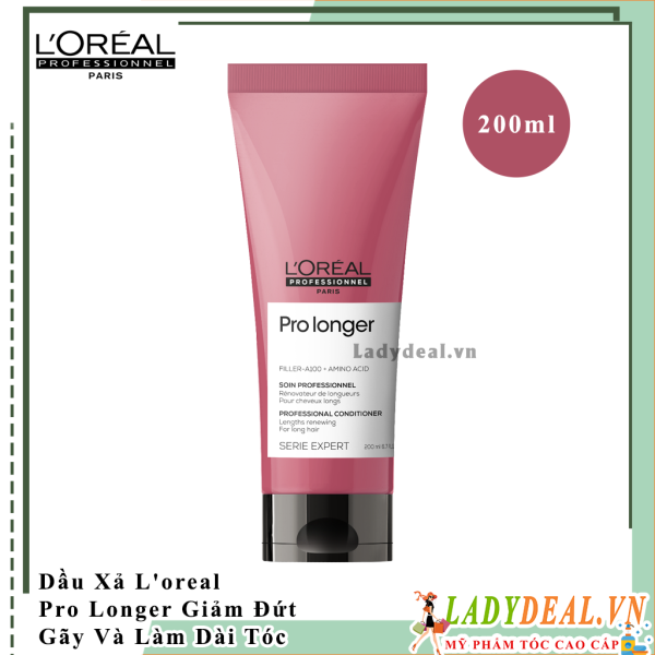 Dầu Xả L'oreal Pro Longer Giảm Đứt Gãy và Làm Dài Tóc Chính Hãng 200ml