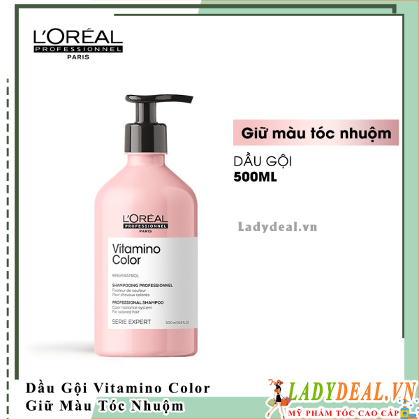 Dầu Gội Vitamino Color Giữ Màu Tóc Nhuộm 500ml