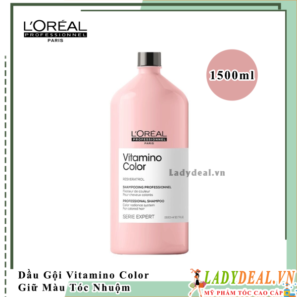 Dầu Gội Vitamino Color Giữ Màu Tóc Nhuộm 1500ml