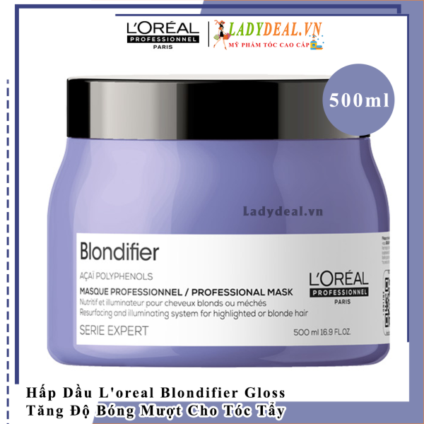 Hấp Dầu L'oreal Blondifier Gloss Chăm Sóc Tóc Tẩy 500ml