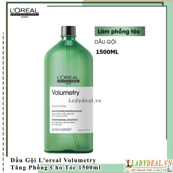 Dầu Gội L'oreal Volumetry Tăng Phồng Cho Tóc 1500ml