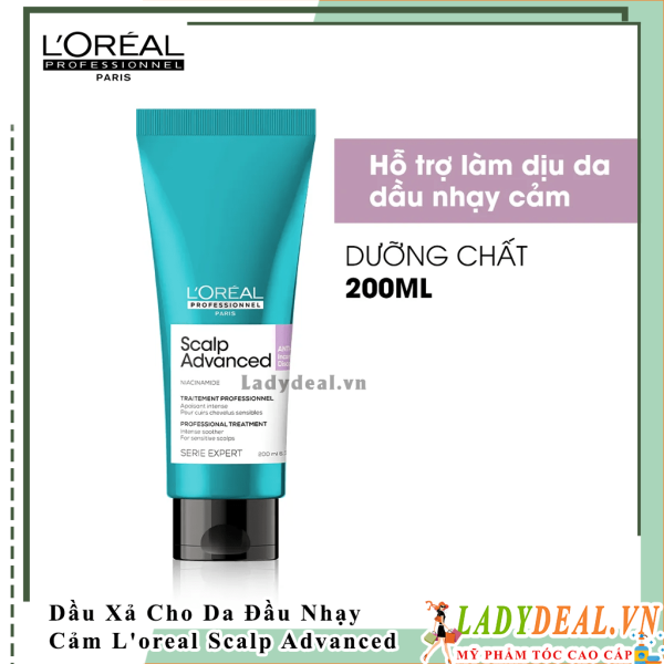 Dầu Xả Chăm Sóc Da Đầu Nhạy Cảm L'oreal Scalp Advanced 200ml