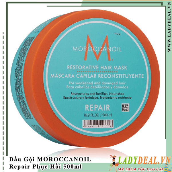 Hấp Dầu Phục Hồi Tóc Hư Tổn Moroccanoil Repair Chính Hãng 500ml