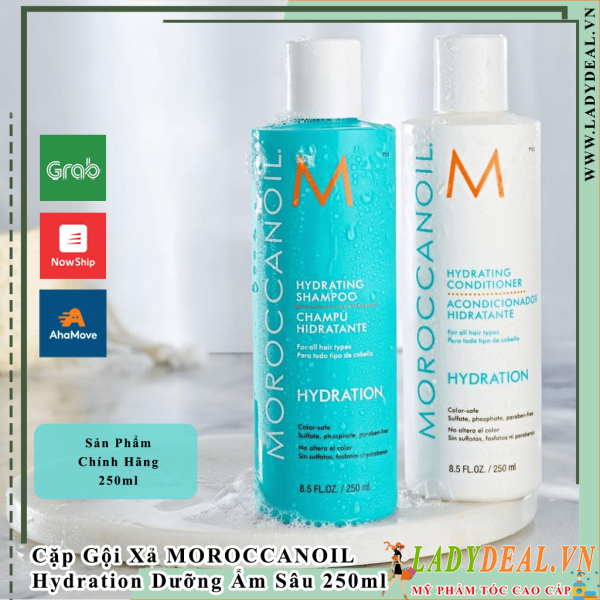 Cặp Dầu Gội Xả Dưỡng Ẩm Moroccanoil Hydration | Chính Hãng - 250ml