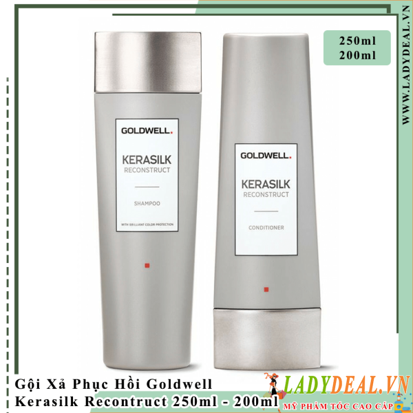 Cặp Gội Xã Siêu Phục Hồi Goldwell Kerasilk Reconstruct 250ml - 200ml