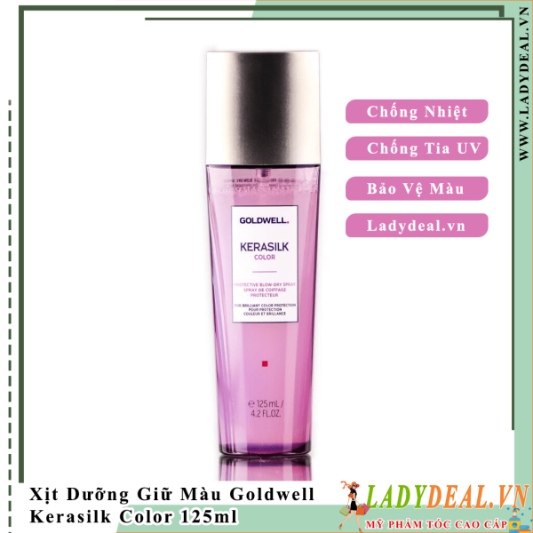 Xịt Sấy Khô Chống Uv Bảo Vệ Màu Nhuộm Goldwell Kerasilk Color 125ml