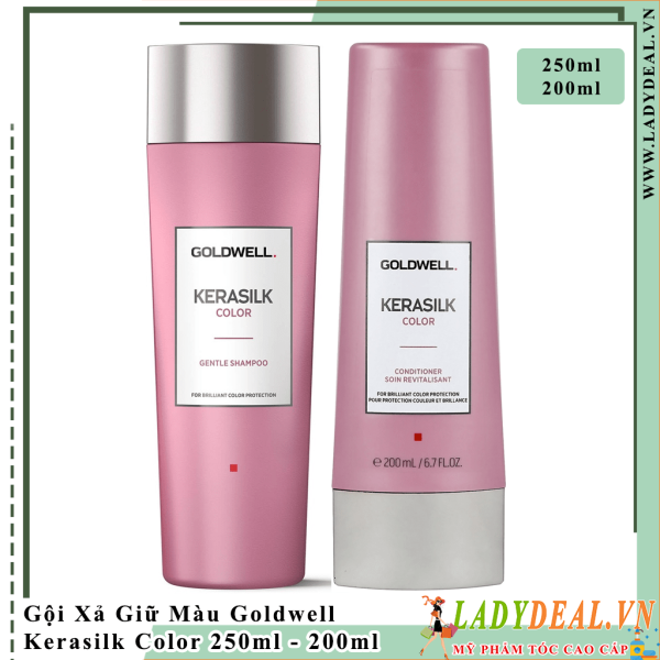 Cặp Gội Xả Giữ Màu Goldwell Kerasilk Color 250ml - 200ml