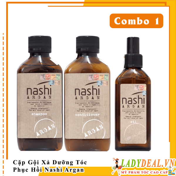 Combo Phục Hồi Tóc Hư Tổn Nashi Argan - Size Nhỏ