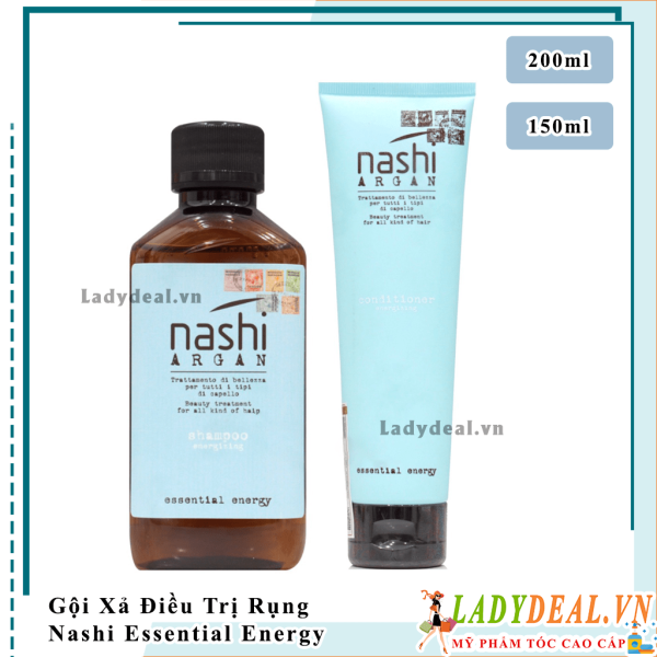 Cặp Gội Xả Nashi Argan Chống Rụng Và Hỗ Trợ Mọc Tóc 200ml/150ml