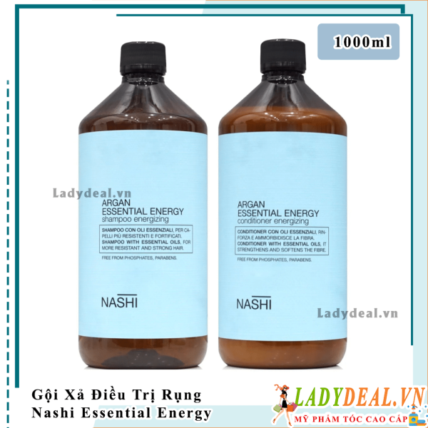 Cặp Gội Xả Nashi Argan Chống Rụng Và Hỗ Trợ Mọc Tóc 1000ml