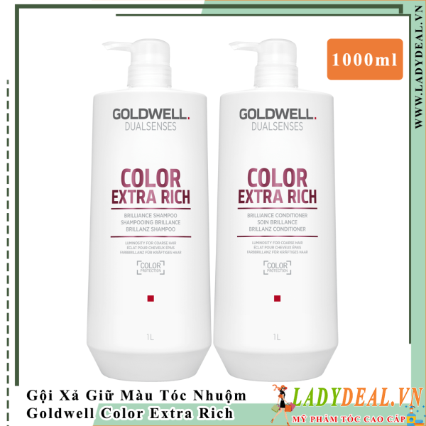 Cặp Gội Xả Giữ Màu Tóc Nhuộm Goldwell Color Extra Rich 1000ml