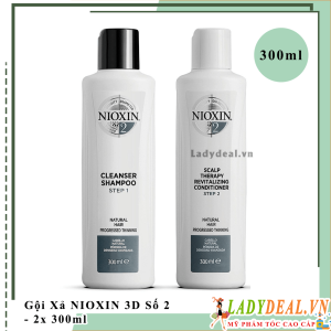 Cặp Gội Xả Chống Rụng Kích Thích Mọc Tóc Nioxin Số 2 - 300ml