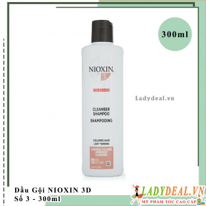 Dầu Gội Chống Rụng Kích Thích Mọc Tóc Nioxin Số 3 - 300ml