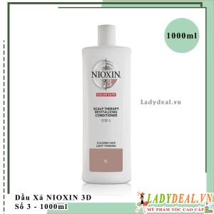 Dầu Xả Chống Rụng Kích Thích Mọc Tóc Nioxin Số 3 - 1000ml