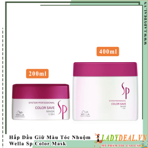 Hấp Dầu Giữ Màu Tóc Nhuộm Wella Sp Color Mask 200ml - 400ml