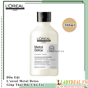 Dầu Gội L'oreal Metal Detox Giúp Thải Độc Cho Tóc - Chính Hãng - 300ml