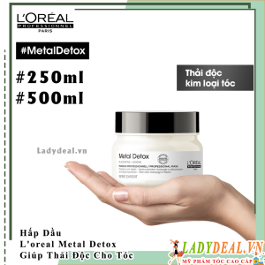 Hấp Dầu L'oreal Metal Detox Thải Độc Cho Tóc Dày 250ml - 500ml