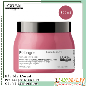 Hấp Dầu L'oreal Pro Longer Giảm Đứt Gãy và Làm Dài Tóc Chính Hãng 500ml