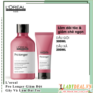 Dầu Gội Xả L'oreal Pro Longer Giảm Đứt Gãy và Làm Dài Tóc 300ml - 200ml