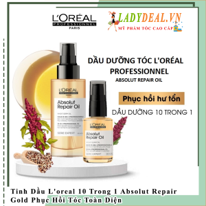 Tinh dầu 10 trong 1 l'oreal absolut repair gold phục hồi tóc toàn diện 90ml