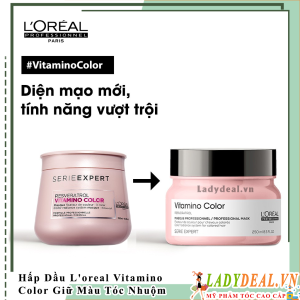 Hấp Dầu L'oreal Vitamino Color Giữ Màu Tóc Nhuộm 250ml