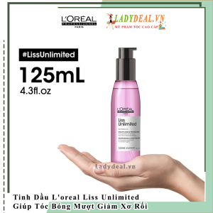 Tinh Dầu L'oreal Liss Unlimited Giúp Tóc Suôn Mềm Giảm Xơ Rối 125ml