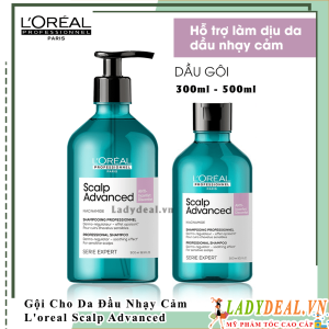 Dầu Gội Chăm Sóc Da Đầu Nhạy Cảm L'oreal Scalp Advanced Sensibalance 300ml - 500ml