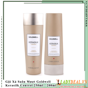 Dầu Gội Xả Suôn Mượt Goldwell Kerasilk Control 200ml - 250ml