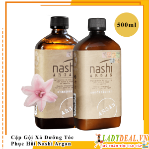 Cặp Gội Xã  Phục Hồi Tóc Nashi Argan Chính Hãng 500ml