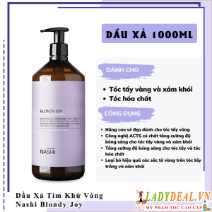 Dầu Xả Dành Cho Tóc Tẩy Vàng Hoặc Màu Lạnh Nashi Blondy Joy 1000ml