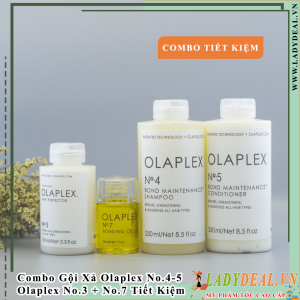 Combo Bộ Phục Hồi Tóc Hư Tổn Olaplex No.3-4-5-7 | Siêu Tiết Kiệm