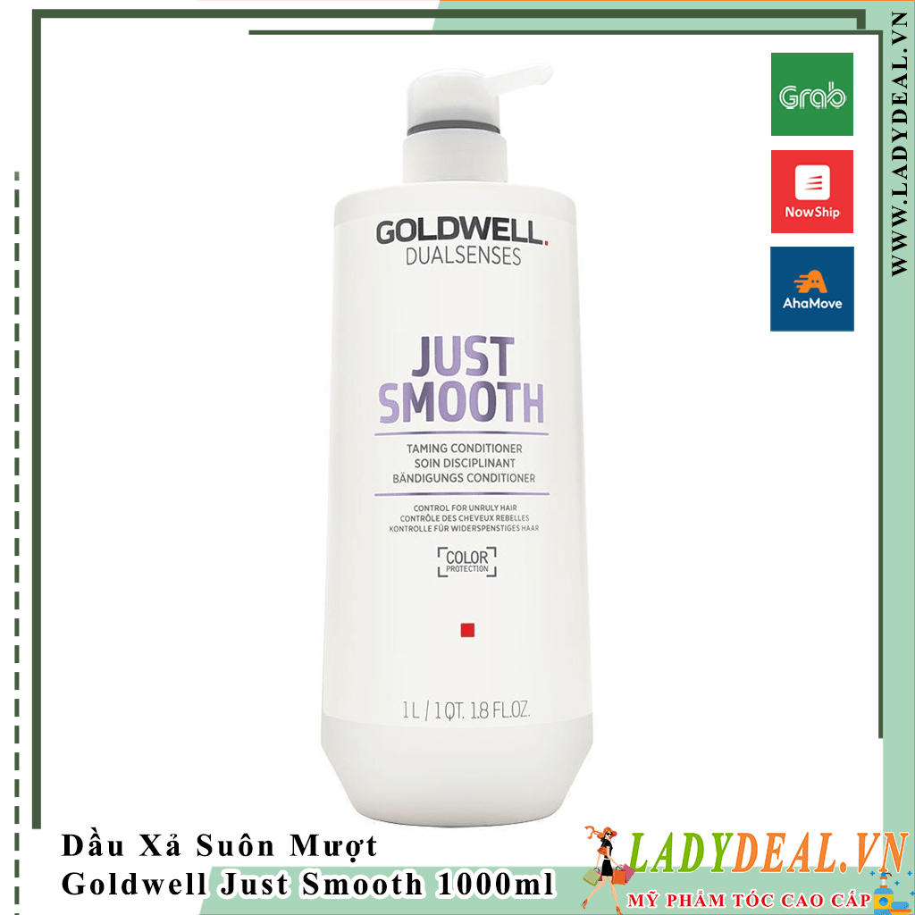 Dầu Xả Suôn Mượt Goldwell Just Smooth 1000ml | Chính Hãng Ladydeal.vn